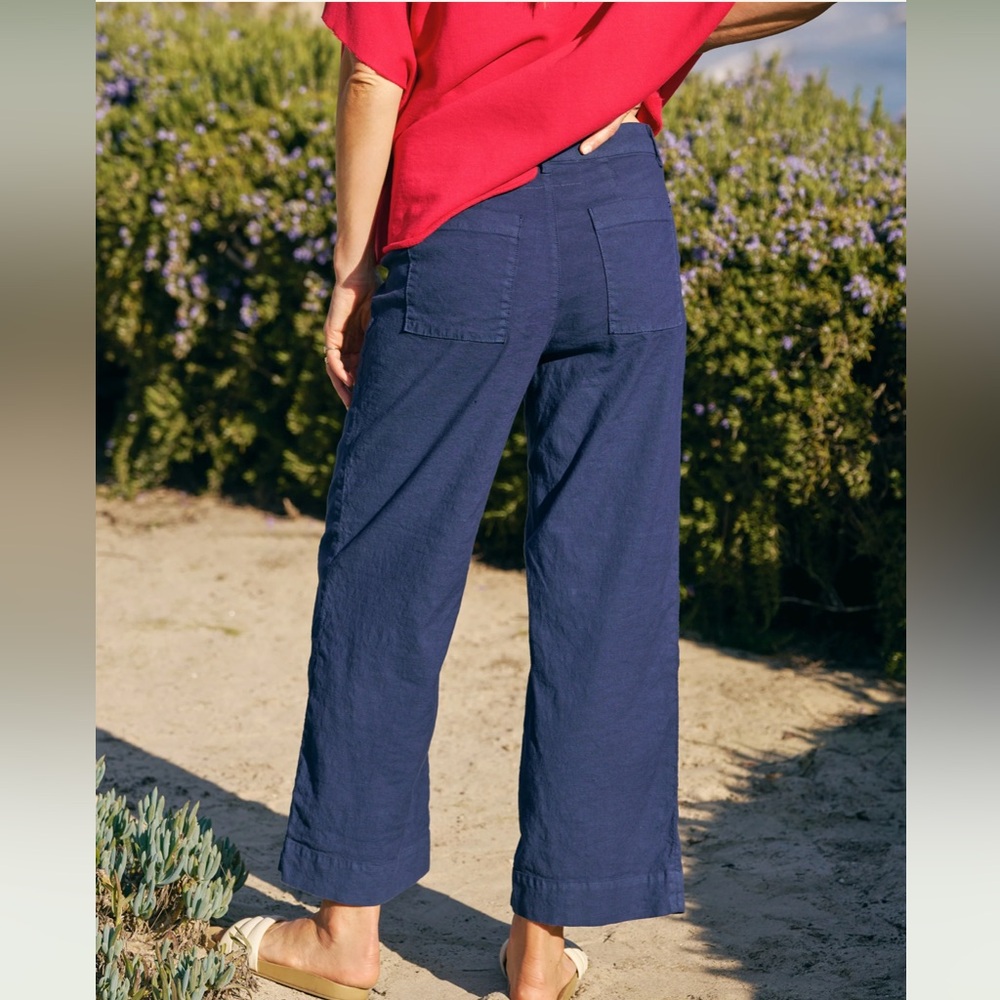 Frank & Eileen Wexford Wide Leg Linen Pants - Picture 2 of 6